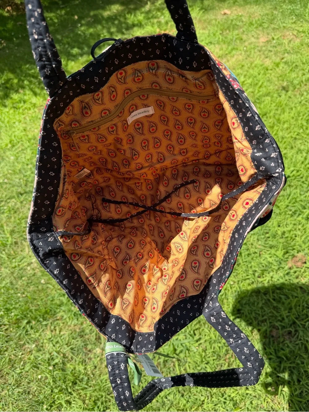 Vera Bradley Small Hathaway Tote Paisley Key Patchwork 2024 Holiday NWT